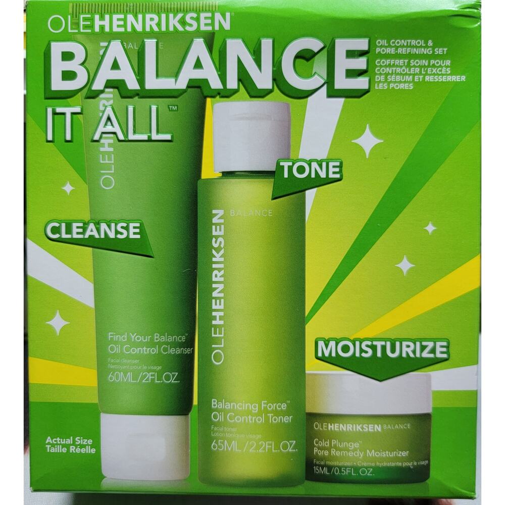 Ole Henriksen Balance It All Skincare Set | Oil Control + Pore Refining | New